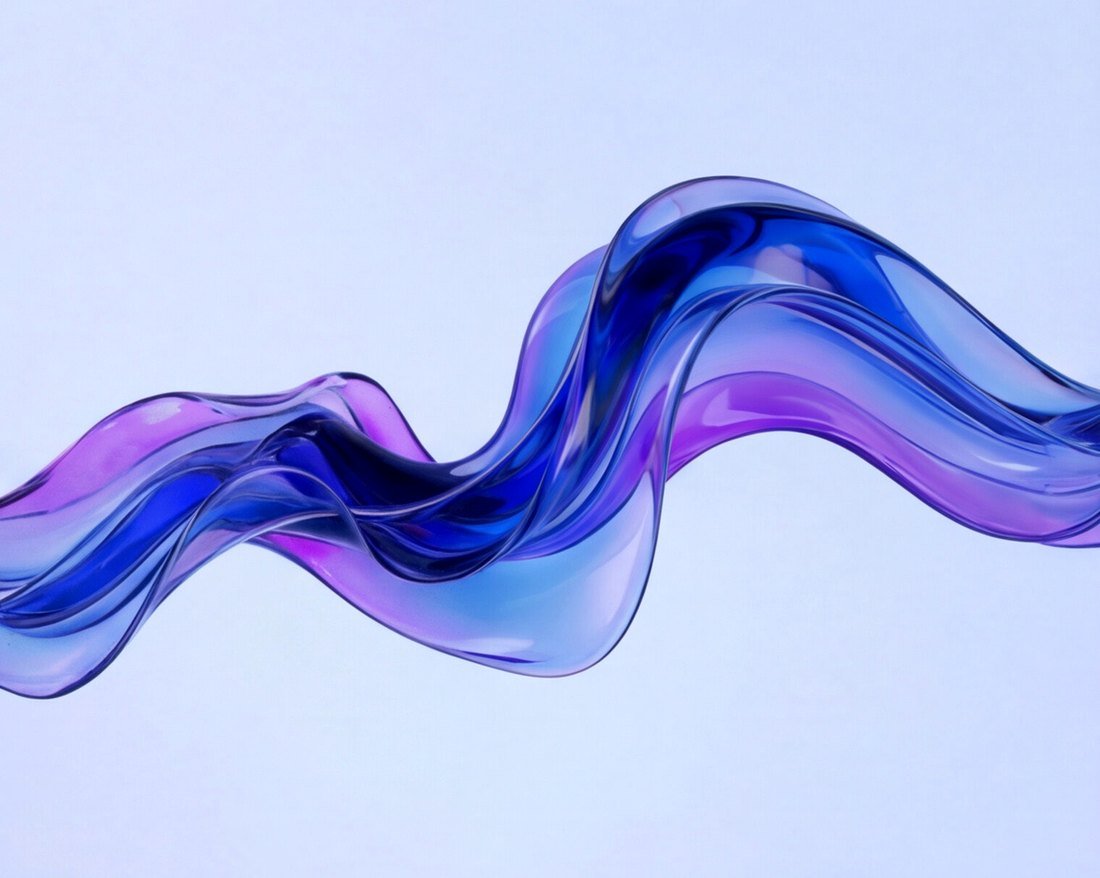 Blue and violet abstract consulting ribbon